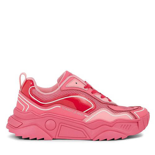 Sneakers Tommy Jeans Tjw Chunky Runner Monocolor Lc EN0EN02263 Pink Alert THW - Chaussures.fr - Modalova