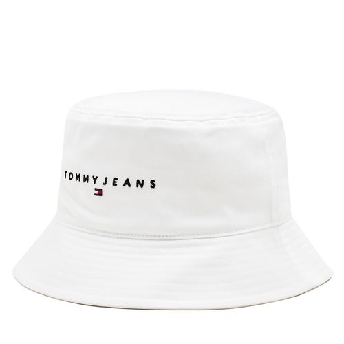 Chapeau Tommy Jeans Tjm Linear Logo Bucket Hat AM0AM12895 Blanc - Chaussures.fr - Modalova
