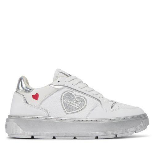 Sneakers LOVE MOSCHINO JA15204G1IJC290B Bianco/Argento - Chaussures.fr - Modalova