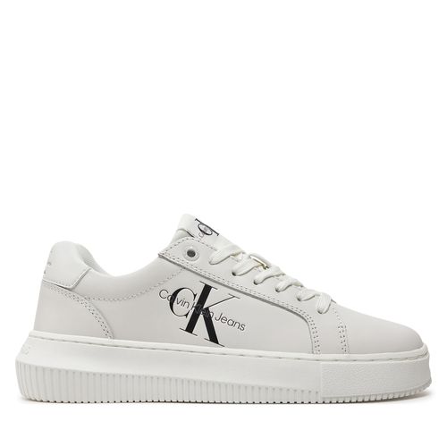 Sneakers Calvin Klein Jeans Chunky Cupsole Laceup Mon Lth Wn YW0YW00823 White YBR - Chaussures.fr - Modalova