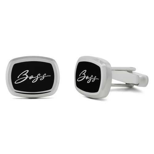 Boutons de manchettes BOSS B-Scriptlogo 50532314 Argent - Chaussures.fr - Modalova