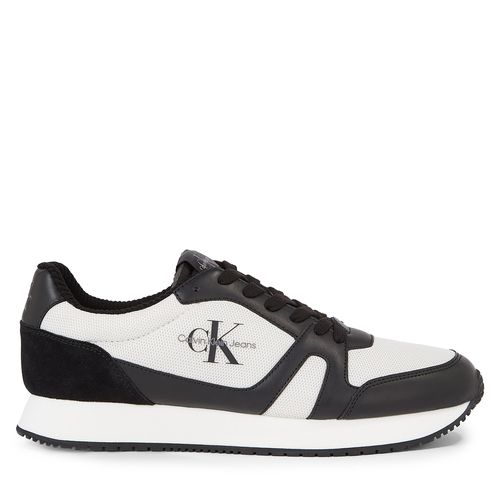 Sneakers Calvin Klein Jeans Retro Runner Low Lace Up Cut Out YM0YM00816 Black/Creamy White 00W - Chaussures.fr - Modalova