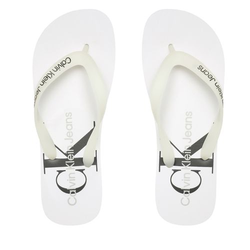 Tongs Calvin Klein Jeans Beach Sandal Monogram Tpu YM0YM00838 Blanc - Chaussures.fr - Modalova