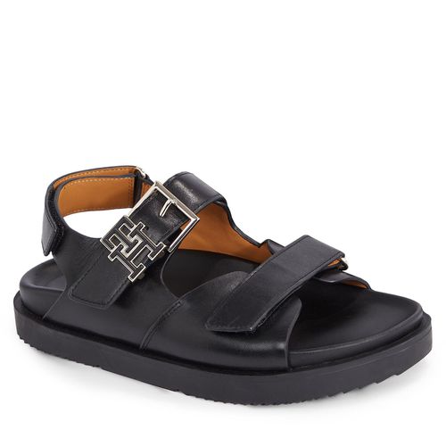 Sandales Tommy Hilfiger Th Hardware Lthr Sporty Sandal FW0FW07736 Black BDS - Chaussures.fr - Modalova