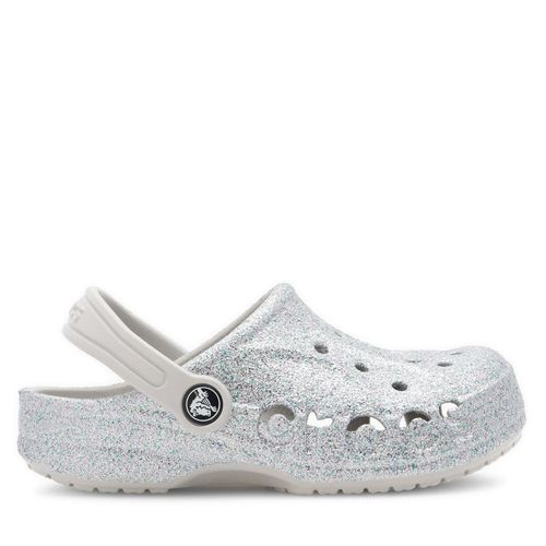 Mules / sandales de bain Crocs BAYA GLITTER CLOG K 207015-040 Argent - Chaussures.fr - Modalova