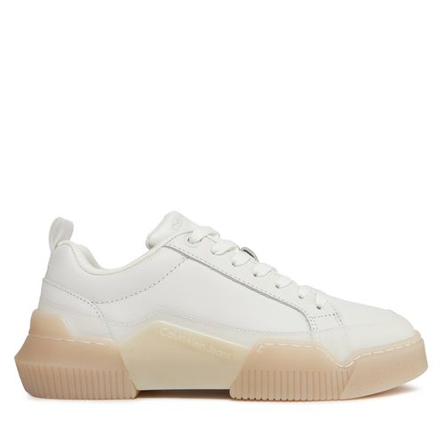 Sneakers Calvin Klein Jeans Chunky Cupsole 2.0 Lth In Lum YW0YW01313 Bright White/Creamy White 02Y - Chaussures.fr - Modalova