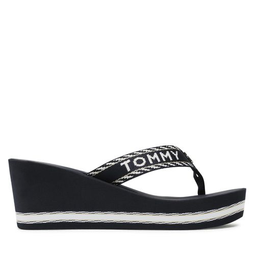 Tongs Tommy Hilfiger Webbing H Wedge Sandal FW0FW07149 Space Blue 0GY - Chaussures.fr - Modalova