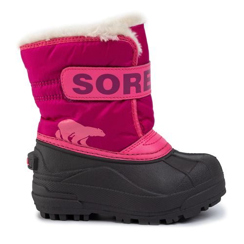 Bottes de neige Sorel Childrens Snow Commander NC1960 Tropic Pink/Deep Blush 652 - Chaussures.fr - Modalova