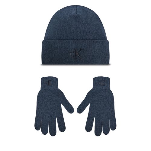 Ensemble bonnet + gants Calvin Klein K50K512469 Bleu - Chaussures.fr - Modalova