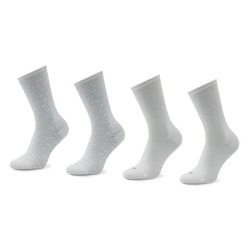 Lot de 4 paires de chaussettes hautes Calvin Klein 701219852 White 001 - Chaussures.fr - Modalova