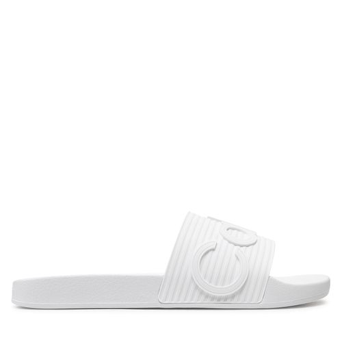 Mules / sandales de bain Calvin Klein Pool Slide HM0HM01519 Blanc - Chaussures.fr - Modalova