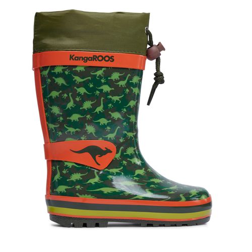 Bottes de pluie KangaRoos K-Rain 18244-000-8062 Military Green/Dino - Chaussures.fr - Modalova