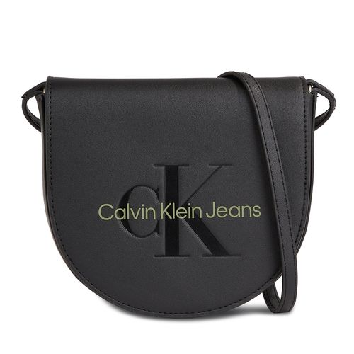 Sac à main Calvin Klein Jeans Sculpted Mini Saddle Bag K60K611966 Black/Dark Juniper 0GX - Chaussures.fr - Modalova
