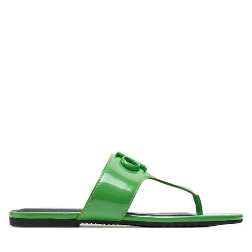 Tongs Calvin Klein Jeans Flat Sandal Slide Toepost Mg Met YW0YW01342 Classic Green 0IA - Chaussures.fr - Modalova