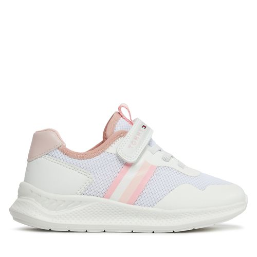 Sneakers Tommy Hilfiger Stripes Low Cut Lace-Up T1A9-33222-1697 S White/Pink Z134 - Chaussures.fr - Modalova