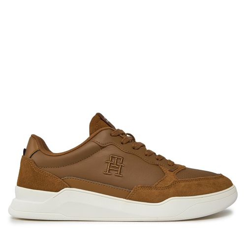 Sneakers Tommy Hilfiger Elevated Cupsole Lth Mix FM0FM04929 Marron - Chaussures.fr - Modalova