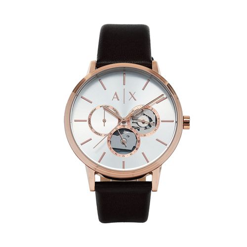 Montre Armani Exchange Cayde AX2756 Rose Gold/Brown - Chaussures.fr - Modalova