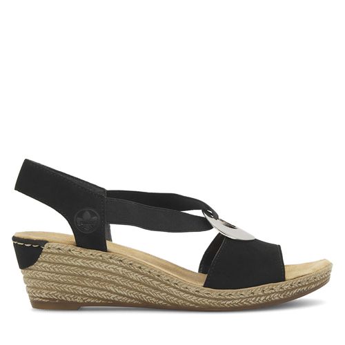Sandales Rieker 624H6-00 Noir - Chaussures.fr - Modalova