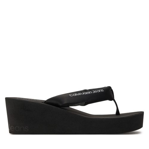 Tongs Calvin Klein Jeans Beach Wedge Sandal Padded Ny YW0YW01397 Black/Bright White 0GM - Chaussures.fr - Modalova