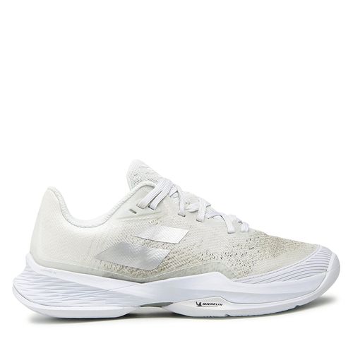 Chaussures Babolat Jet Mach 3 All Court 31S21630 White/Silver - Chaussures.fr - Modalova