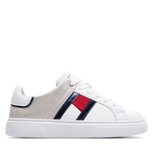 Sneakers Tommy Hilfiger Flag Low Cut Lace-Up Sneaker T3A9-33201-1355 S Blanc - Chaussures.fr - Modalova