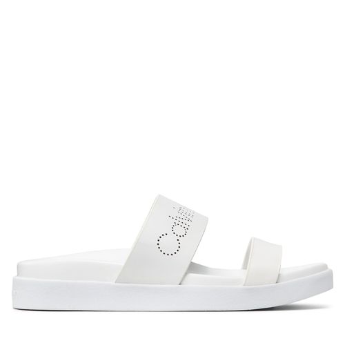 Mules / sandales de bain Calvin Klein Ergonomic Slide Perf/Patent HW0HW00685 Ck White YAF - Chaussures.fr - Modalova