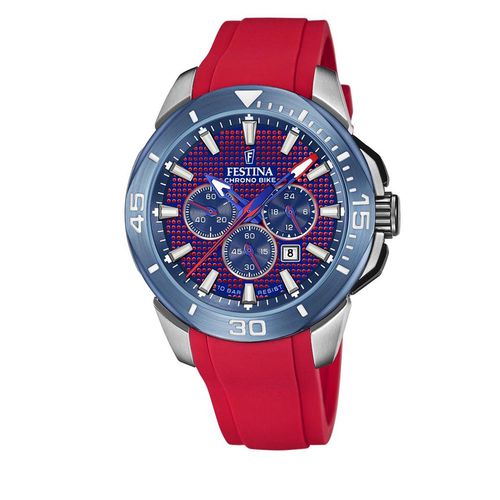 Montre Festina Chrono Bike 20642/2 Red/Silver - Chaussures.fr - Modalova