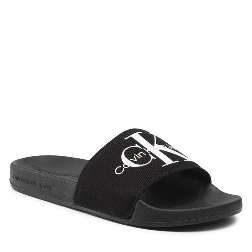 Mules / sandales de bain Calvin Klein Jeans Slide Monogram Co YW0YW00103 Black BDS - Chaussures.fr - Modalova