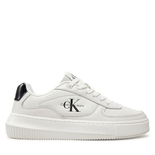 Sneakers Calvin Klein Jeans Chunky Cupsole Low Lth Ml Meta YW0YW01410 Bright White/Black 01W - Chaussures.fr - Modalova