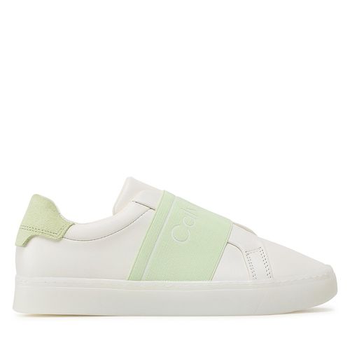 Sneakers Calvin Klein Clean Cupsole Slip On-He HW0HW01416 Marshmallow/Spirit Green 01U - Chaussures.fr - Modalova
