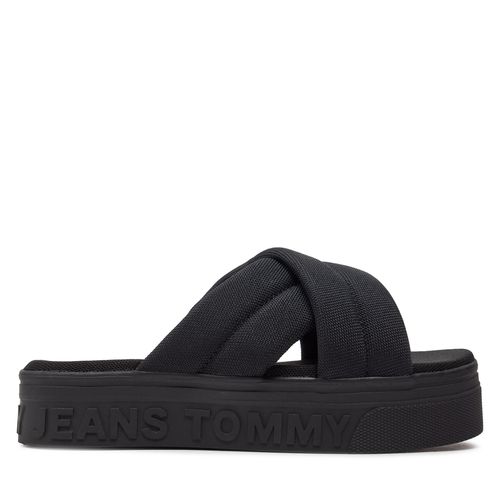 Mules / sandales de bain Tommy Jeans Tjw Lettering Flatform Sandal EN0EN02465 Black BDS - Chaussures.fr - Modalova