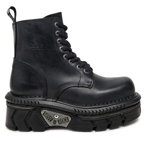 Chaussures Rangers NEW ROCK M-MILI084N-S6 Noir - Chaussures.fr - Modalova