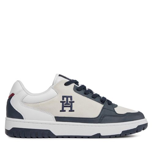 Sneakers Tommy Hilfiger Th Basket Street Suede Mix FM0FM04873 White YBS - Chaussures.fr - Modalova