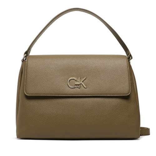 Sac à main Calvin Klein Re-Lock Tote W/Flap Pbl K60K610178 Kaki - Chaussures.fr - Modalova