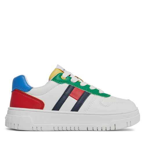 Sneakers Tommy Hilfiger Flag Low Cut Lace-Up Sneaker T3X9-33369-1355 M Blanc - Chaussures.fr - Modalova