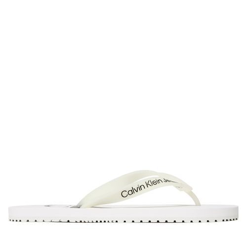 Tongs Calvin Klein Jeans Beach Sandal Monogram Tpu YM0YM00838 White YBR - Chaussures.fr - Modalova