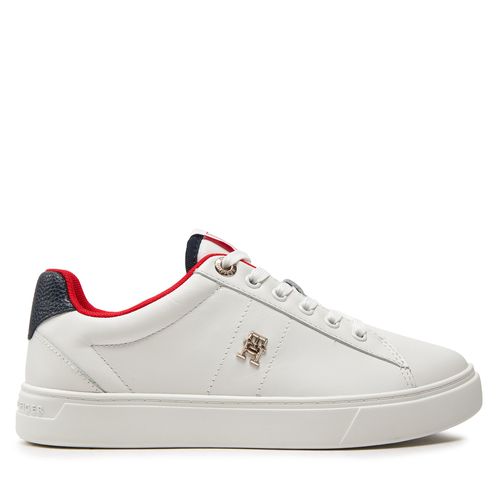 Sneakers Tommy Hilfiger Essential Elevated Court Sneaker FW0FW07685 Écru - Chaussures.fr - Modalova