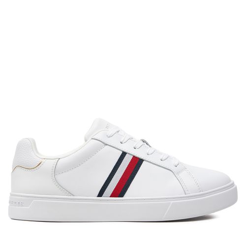 Sneakers Tommy Hilfiger Essential Court Sneaker Stripes FW0FW08001 Blanc - Chaussures.fr - Modalova