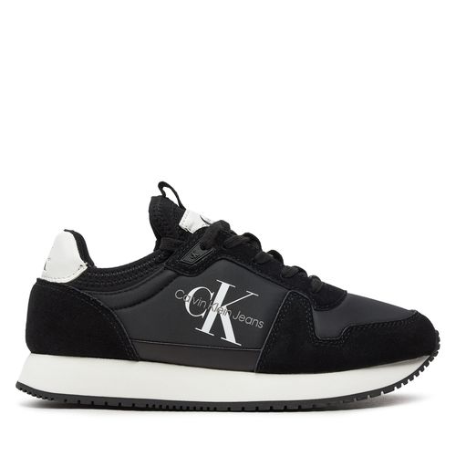 Sneakers Calvin Klein Jeans Runner Sock Laceup Ny-Lth W YW0YW00840 Noir - Chaussures.fr - Modalova