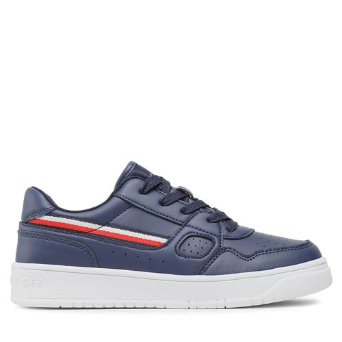 Sneakers Tommy Hilfiger Stripes Low Cut Lace-Up Sneaker T3X9-32848-1355 S Blue 800 - Chaussures.fr - Modalova