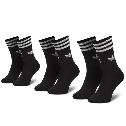 Lot de 3 paires de chaussettes hautes unisexe adidas Solid Crew Sock S21490 Noir - Chaussures.fr - Modalova