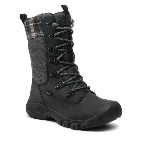 Bottes de neige Keen Greta Tall Boot Wp 1026598 Black/Black Plaid - Chaussures.fr - Modalova