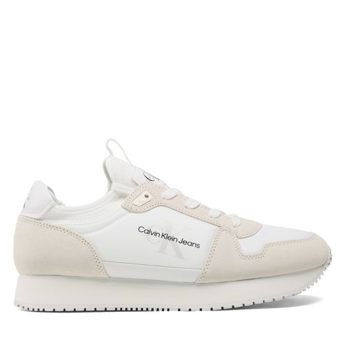 Sneakers Calvin Klein Jeans Runner Sock Laceup Ny-Lth YM0YM00553 Blanc - Chaussures.fr - Modalova