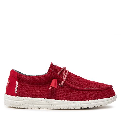 Mocassins Hey Dude Wally Sport Mesh 40403-6W2 Rouge - Chaussures.fr - Modalova