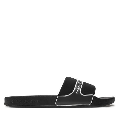 Mules / sandales de bain Calvin Klein Jeans Slide Neoprene Snap YM0YM00960 Noir - Chaussures.fr - Modalova