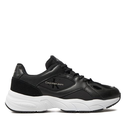 Sneakers Calvin Klein Jeans Retro Tennis Low Lace Mix Ml YW0YW01528 Noir - Chaussures.fr - Modalova