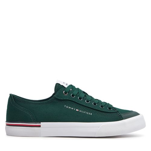 Tennis Tommy Hilfiger Corporate Vulc Canvas FM0FM04954 Hunter MBP - Chaussures.fr - Modalova