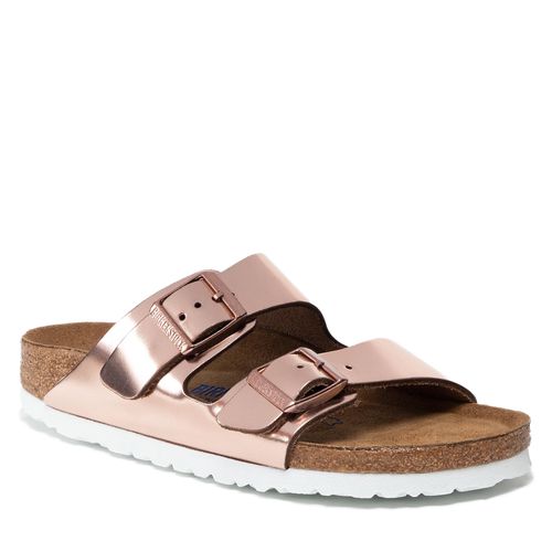 Mules / sandales de bain Birkenstock Arizona 0952093 Metallic Copper - Chaussures.fr - Modalova