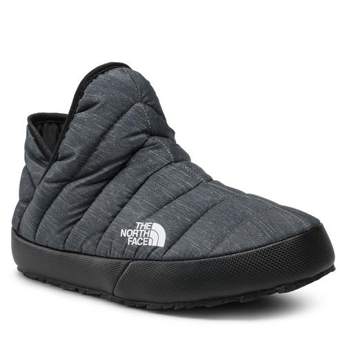 Chaussons The North Face Thermoball Traction Bootie NF0A331H4111 Phantom Grey Heather Print/Tnf Black - Chaussures.fr - Modalova