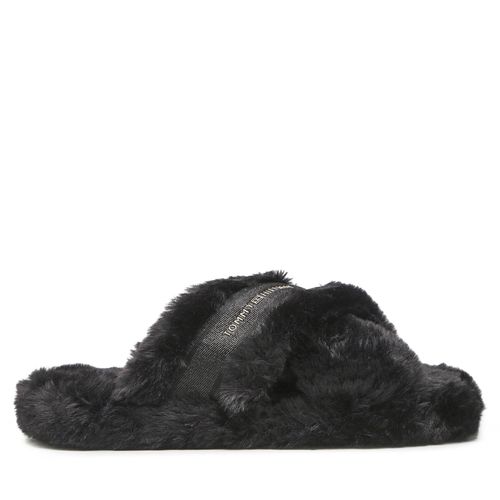 Chaussons Tommy Hilfiger Fur Home Slippers Wiht Straps FW0FW06889 Black BDS - Chaussures.fr - Modalova